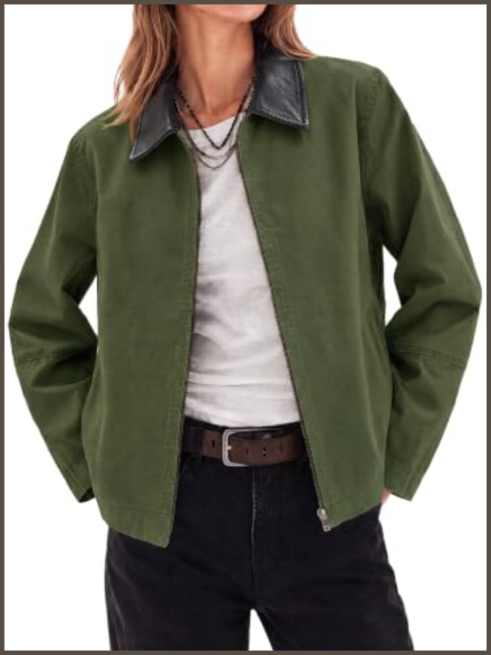 Cotton Canvas Barn Jacket Zip Up Oversized Lightweight Utility Coat